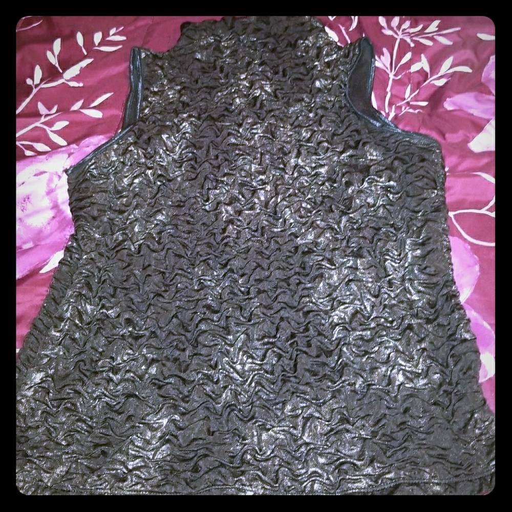 Silver and black high neck dress